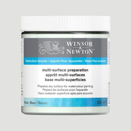 Fondo per Acquerello Winsor&Newton Multi Superficie, colore BIANCO flacone da 250ml