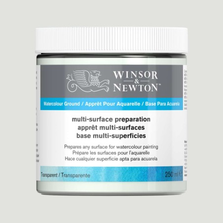 Fondo per Acquerello Winsor&Newton Multi Superficie, colore TRASPARENTE flacone da 250ml
