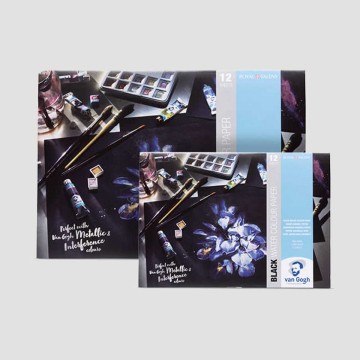 Blocco Acquerello - Fogli Neri da 360gr