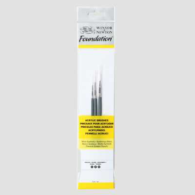 Set 3 Pennelli Tondi Winsor&Newton - Foundation Olio/Acrilico