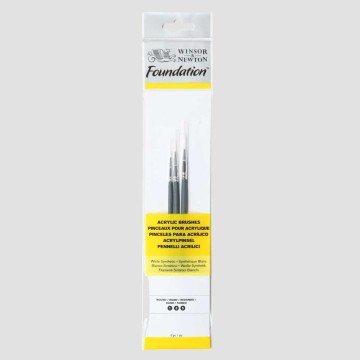 Set 3 Pennelli Tondi Winsor&Newton - Foundation Olio/Acrilico