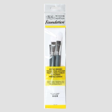 Set 3 Pennelli Misti Winsor&Newton - Foundation Olio/Acrilico