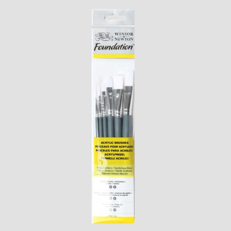 Set 6 Pennelli Corti Misti Winsor&Newton - Foundation Olio/Acrilico
