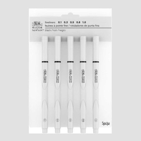 Set FineLiner Winsor&Newton - 5 Pennarelli Graduati