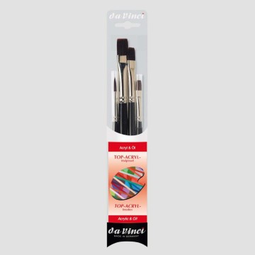 Set 4 pennelli per pittura acrilica Top Acryl Da Vinci