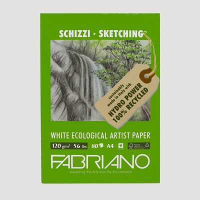 Blocco Schizzo Ecologico - Grana Naturale 120gr Fabriano