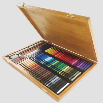 Cassetta Bamboo Carré - 84 pastelli Conté à Paris