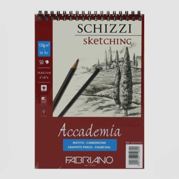 Blocco Accademia Schizzi Rilegatura a Spirale Grana Naturale 120gr
