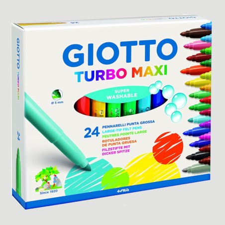 Confezione Pennarelli Punta Maxi - Turbo Color Giotto 24pz