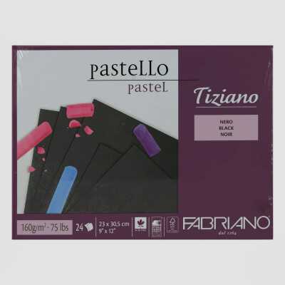 Blocco Tiziano Nero Grana Naturale 160gr