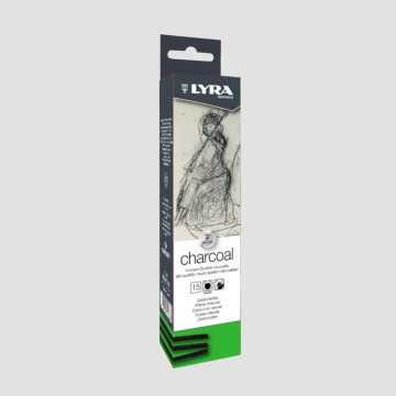 Carboncino puro naturale - 15 Stecche fini da 3mm