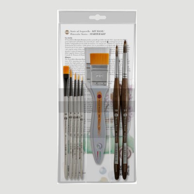 Kit Base con 9 Pennelli di Laura Cortinovis - Ideali per Acquerello
