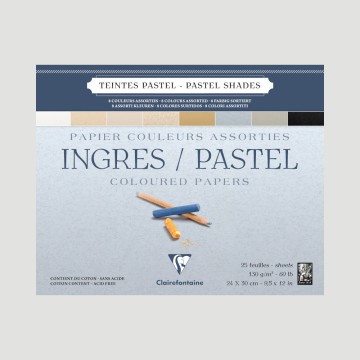 Blocco Ingres per Disegno e Pastello - Fogli Tinte Pastello Clairefontaine
