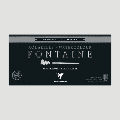 Blocco Fontaine Clairefontaine - Carta Nera 100% Cotone