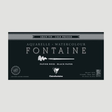 Blocco Fontaine Clairefontaine - Carta Nera 100% Cotone