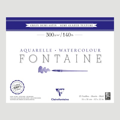 Blocco Fontaine Clairefontaine - Grana Semi-Satinata 100% Cotone