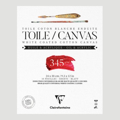 Blocco di pura Tela 100% Cotone - Clairefontaine per Olio e Acrilico