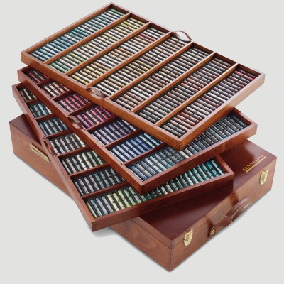 Pastelli secchi Morbidi Sennelier - Valigetta in legno seire completa 525 colori