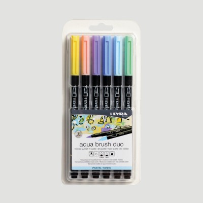Confezione Lyra Aqua Brush Duo - 6 Colori Pastello