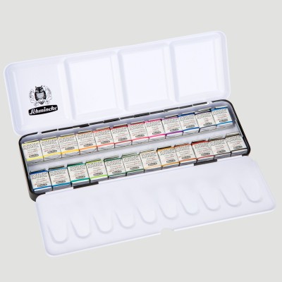 Set Acquerello Horadam - 24 Mezzi Godet + Tavolozza Schmincke