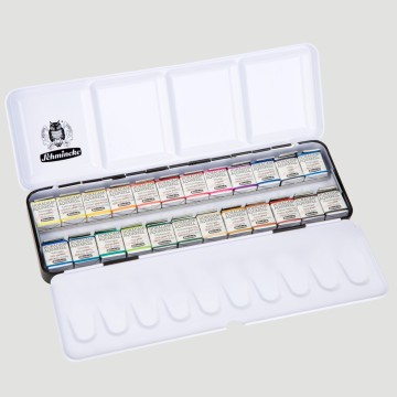 Set Acquerello Horadam - 24 Mezzi Godet + Tavolozza Schmincke