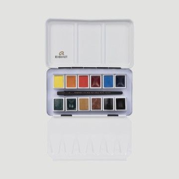 Colori ad Acquerello Extrafine Rembrandt - Set 12 mezzi godet Mono Pigmento