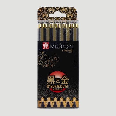 Pigma Micron Sakura Gold Edition - Set 6 Pigma Liner