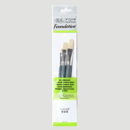 Set 3 Pennelli Corti Misti Winsor&Newton - Foundation Olio