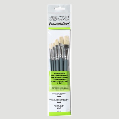 Set 6 Pennelli Corti Misti Winsor&Newton - Foundation Olio