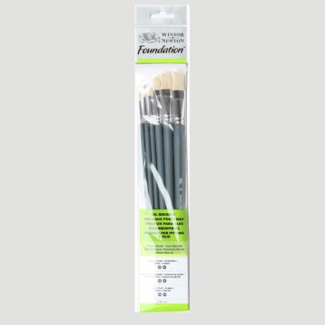 Set 6 Pennelli Corti Misti Winsor&Newton - Foundation Olio