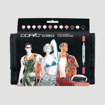 Astuccio in tessuto Copic Ciao Marker - confezione 12 colori toni pelle