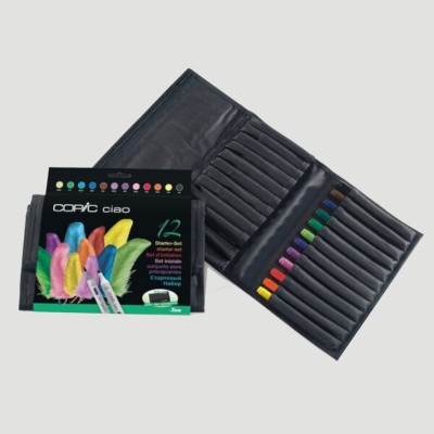 Astuccio in tessuto Copic Ciao Marker - confezione 12 colori Starter Set
