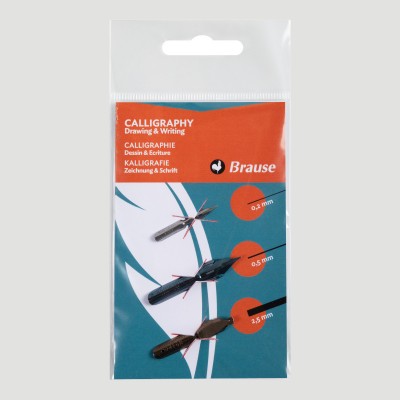 Pochette da 3 Pennini Assortiti per Scrittura e Calligrafia - Brause