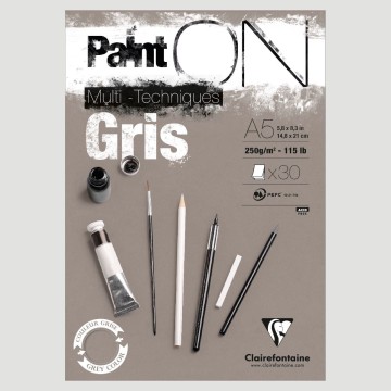 Blocco Paint On Gris Clairefontaine, per il pastello