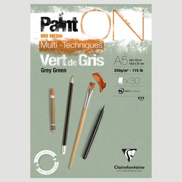 Blocco Paint On Grigio Verde Clairefontaine, per paesaggi naturali