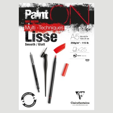 Blocco Paint On Bianco Liscio Clairefontaine, per grafica