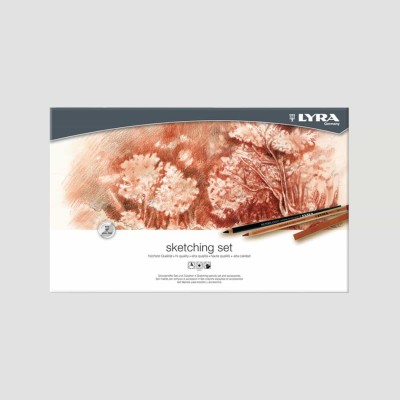 Lyra Rembrandt Sketching Set, Confezione in Metallo da 35 Pezzi