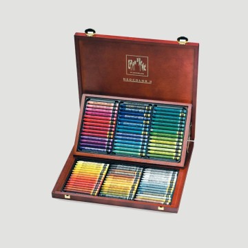 Confezione in Legno Pastelli Neocolor II Caran d'Ache, 84 colori