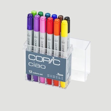 Set Copic Ciao Basic, 12 Pennarelli