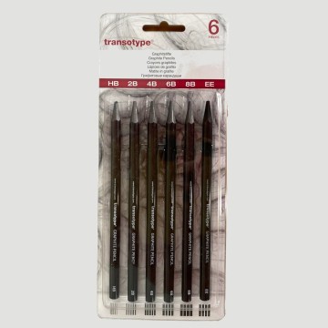 Confezione 6 Matite in Graffite Transotype