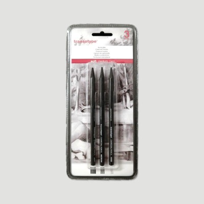 Confezione 3 Matite Carboncino Transotype