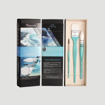 Kit Feltracco, Confezione da tre Pennelli Acquamarina Tintoretto