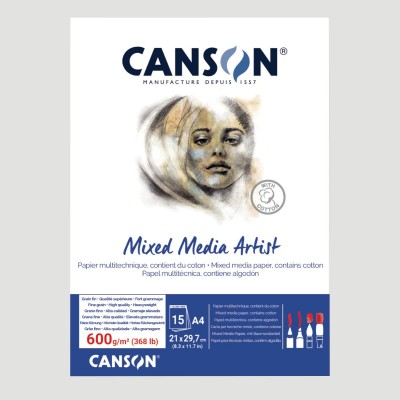 Blocco Canson Mixed Media Artist, 600 gr