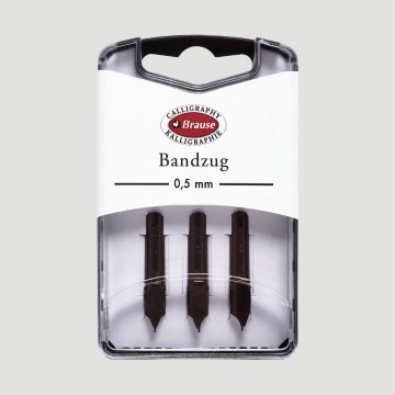 Set da 3 Pennini per Calligrafia "Bandzug" Brause, Tratto 0,5mm