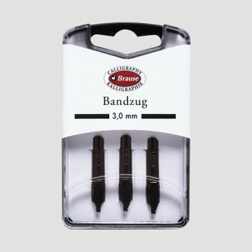 Set da 3 Pennini per Calligrafia "Bandzug" Brause, Tratto 3mm