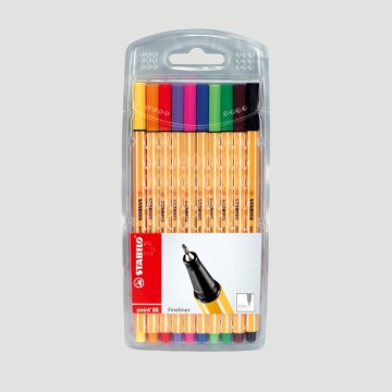 Astuccio Penne Finelier Stabilo Point 88, 10 Colori Classici