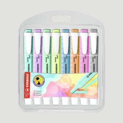 Astuccio Evidenziatori Swing Cool Pastel, 8 Colori Assortiti