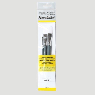 Set 3 Pennelli Piatti Winsor&Newton - Foundation Olio/Acrilico