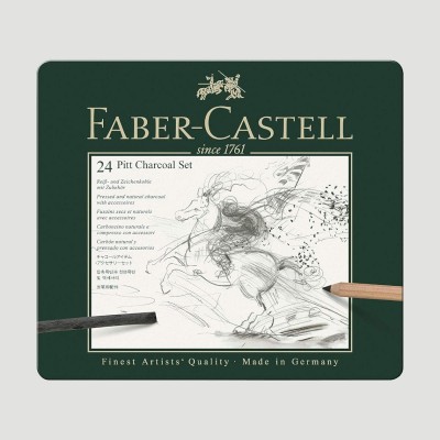 Set Pitt Charcoal Faber Castell, 24 pezzi