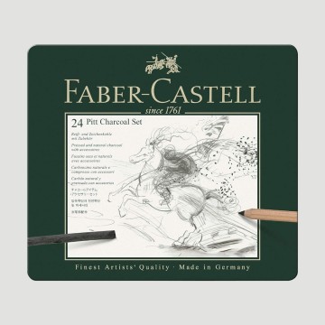 Set Pitt Charcoal Faber Castell, 24 pezzi